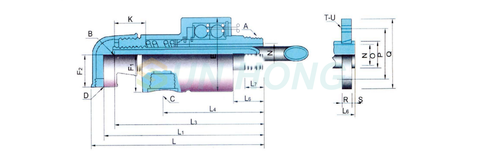 ساختار مفصل دوار آب سرد دو جریان